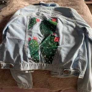 Hand painted denim jacket